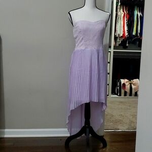 Charlotte Russe purple lace and chiffon high low dress in sz large
